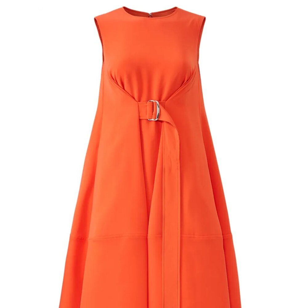 Adeam Bright Orange A-Line Dress View 4